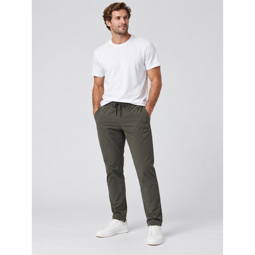 NWOT Vuori Meta™ Elastic Waist Pant Mens Small Dark Oregano Performance Straight